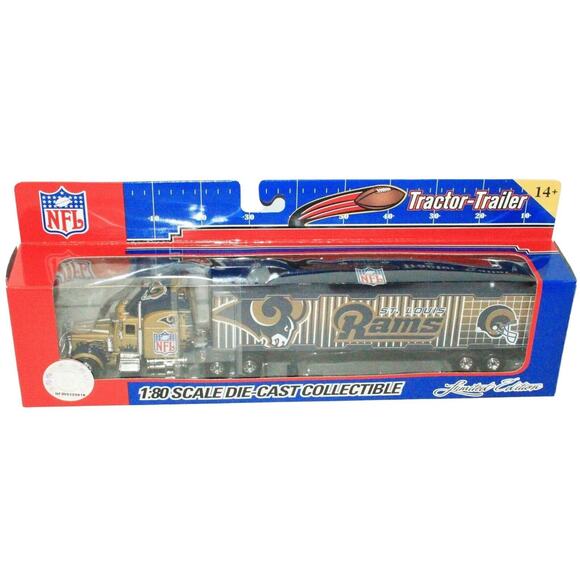Vintage Rams Diecast Toy - NFL Football 1:80 Truck Limited Edition Fleer 2005 - Picture 1 of 12